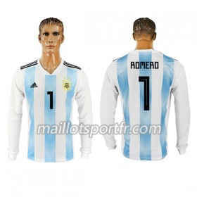 Maillot de Foot Argentine Romero 1 Domicile Coupe du monde 2018 ML